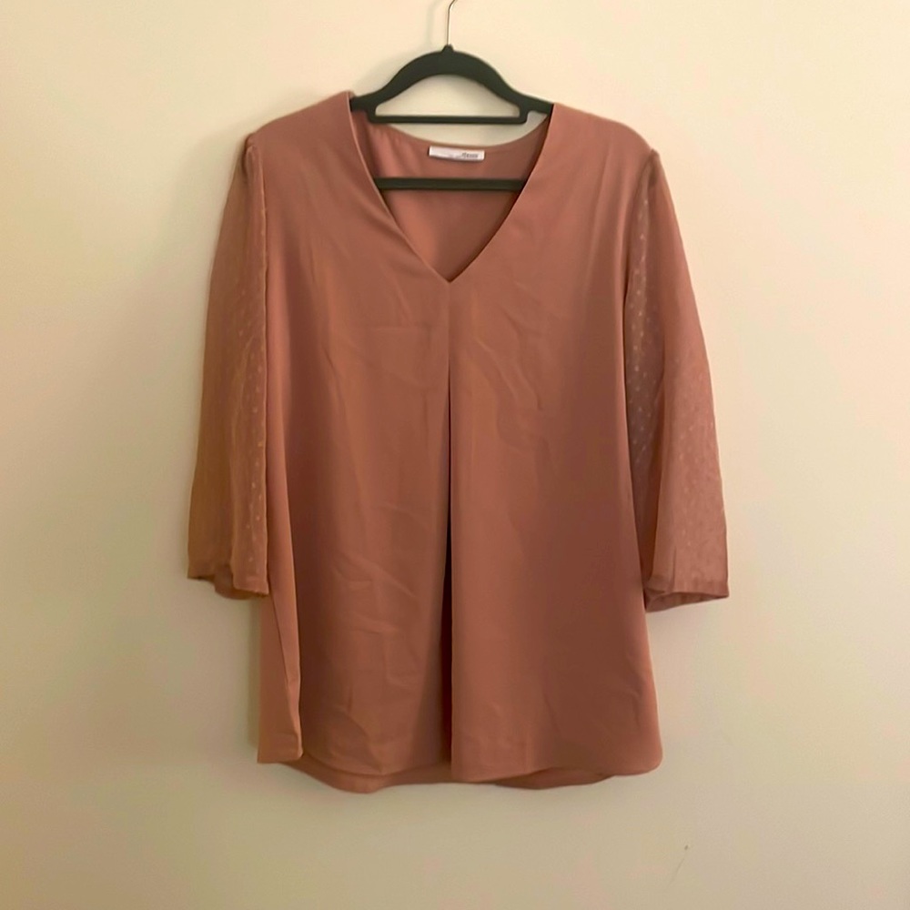Dusty rose dressy blouse